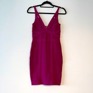 GUESS - Tight Bodycon Magenta Dress with Zipper